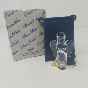 Princess House Lead Crystal Angel Ornament Vintage With Original Box Christmas